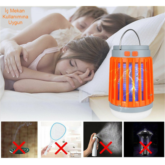 Лампа против комари 3в1 LED/фенер и солар ( лампа за комари )
