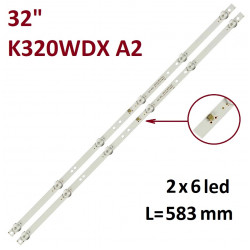LED Комплект 32'' К320WDX A2  Type A/B ( за Philips / Finlux / PANASONIC / SHARP )