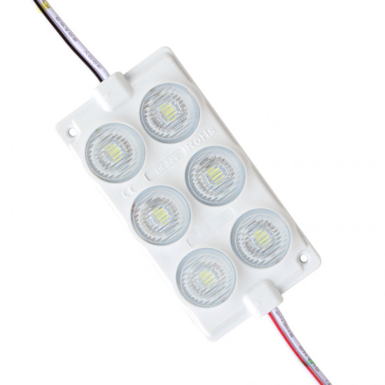 LED Модул със 6 диода 12/24V - 3W ( със рефлектор Водоустойчиви ) 