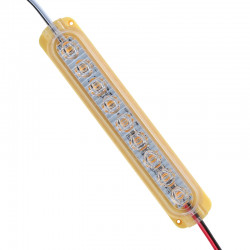 LED Модул със 9 диода 12/24V - 1.2W Мигащ Жълт цвят ( със рефлектор  ) 