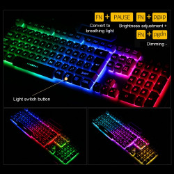 Гейминг Комплект RGB подсветка  ( Мишка,Клавиатура,Слушалки,Пад  ) 4 IN 1