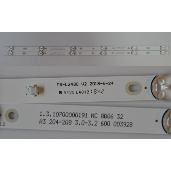 LED Комплект 32'' инча за Китайски модели NEO Crown  / MS-L2430 V2  ( 2 ленти по 6 диода  )  Заместители 
