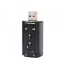 Външна звукова карта Hytech Mini USB 7.1, Черна 