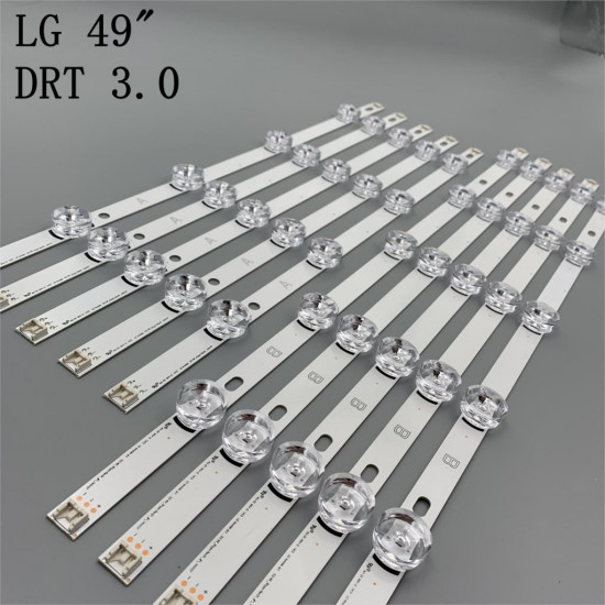 LED Комплет LG 49" инча Innotek DRT 3.0 49 ( 10 ленти 5 по 4 / 5 по 5 диода големи лупи ) 