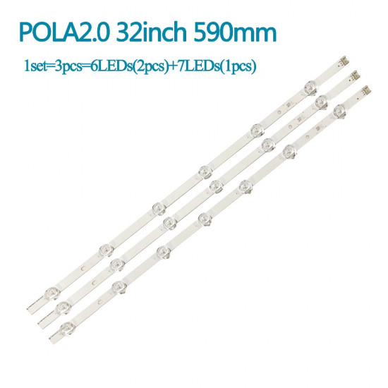 LED комплект LG POLA 2.0 - 32" inch Originalni (A,B - 6,7 диода 6 волта ) 