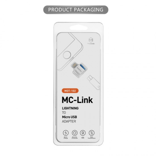 Адаптер за зареждане на iphone MC link micro usb към 8pin