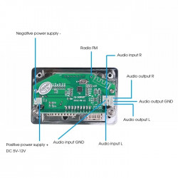 Модул Mp3 USB / SD / bluetooth / radio / Aux  ( за караоке колони за вграждане ) 